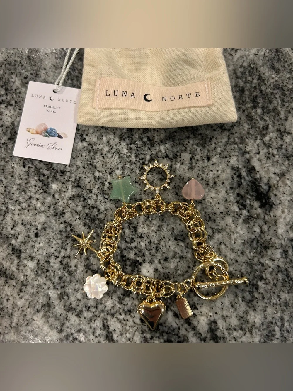 New Luna Norte Gold Charm Bracelet